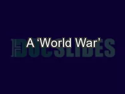 A ‘World War’