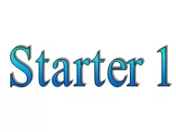 Starter 1