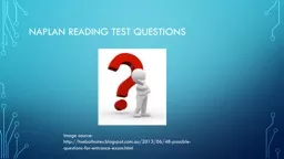NAPLAN READING TEST QUESTIONS