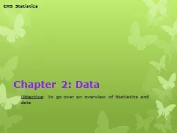 Chapter 2: Data