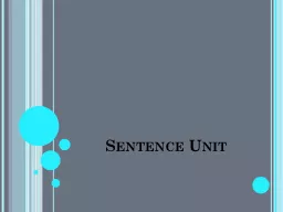 Sentence Unit