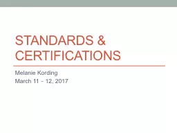 Standards & certifications