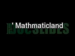' Mathmaticland