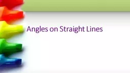Angles on Straight Lines