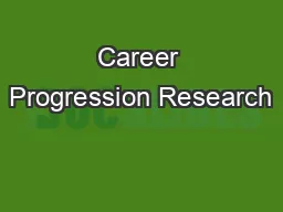 Career Progression Research