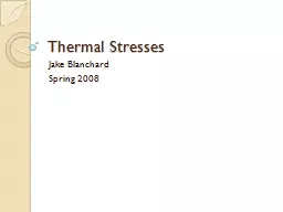 Thermal Stresses