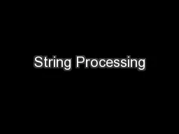 String Processing