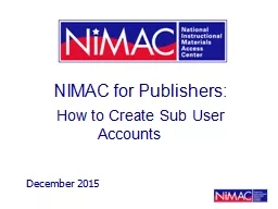NIMAC for Publishers: