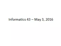Informatics 43 – May