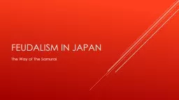 FEUDALISM IN JAPAN