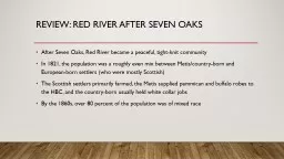Review: Red River After Seven Oaks