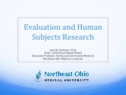 Evaluation and Human Subjects Research