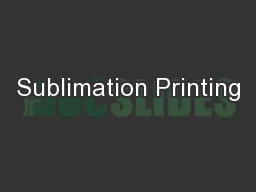 Sublimation Printing