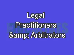 Legal Practitioners & Arbitrators