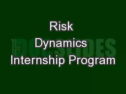 Risk Dynamics Internship Program