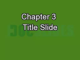Chapter 3 Title Slide