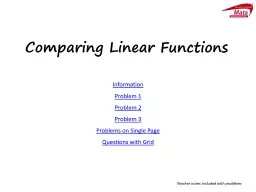 Comparing Linear Functions
