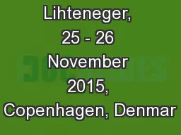 Darja Lihteneger, 25 - 26 November 2015, Copenhagen, Denmar