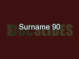 Surname 90