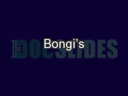 Bongi’s