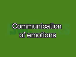 Communication of emotions