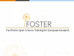 Facilitate Open Science Training for European Research