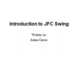 Introduction to JFC Swing