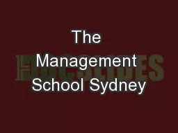 The Management School Sydney