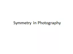 Symmetry in Photography