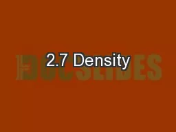 2.7 Density