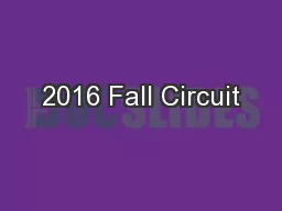 2016 Fall Circuit