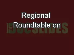 Regional Roundtable on