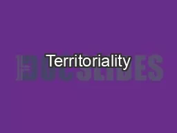 Territoriality