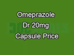 Omeprazole Dr 20mg Capsule Price