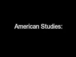 American Studies: