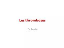 Les thromboses