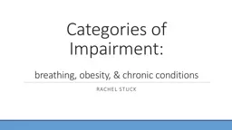 Categories of Impairment