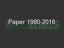 Paper 1980-2016