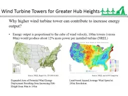 Wind Turbine Towers for Greater Hub Heights