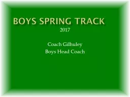Boys Spring Track