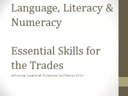 Language, Literacy & Numeracy