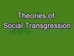 Theories of Social Transgression