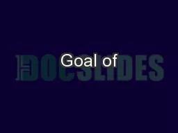 Goal of
