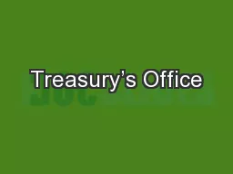 Treasury’s Office