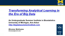 Transforming Analytical Learning in the Era of Big Data