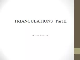 TRIANGULATIONS - Part II