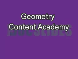Geometry Content Academy