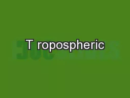 T ropospheric