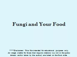Fungi and Your Food