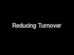 Reducing Turnover
